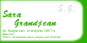 sara grandjean business card